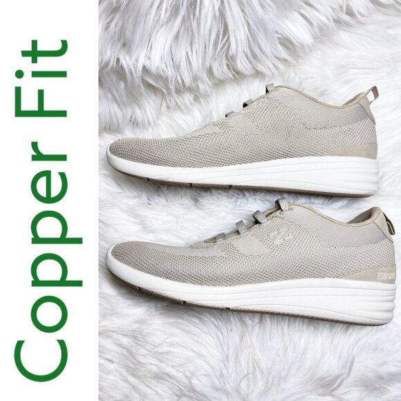 COPPER FIT FREEDOM ZERO GRAVITY MENโS SLIP ON LOW TOP WALKING SNEAKERS BEIGE 9.5 - Picture 5 of 11